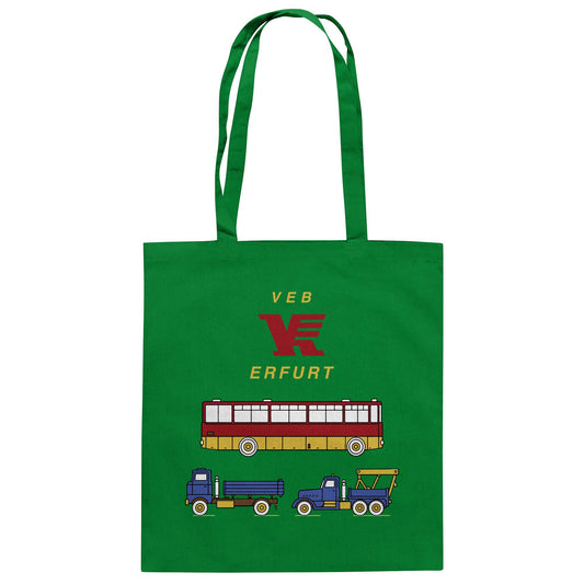 DDR Ostalgie Baumwolltasche • VEB VERKEHRSKOMBINAT ERFURT