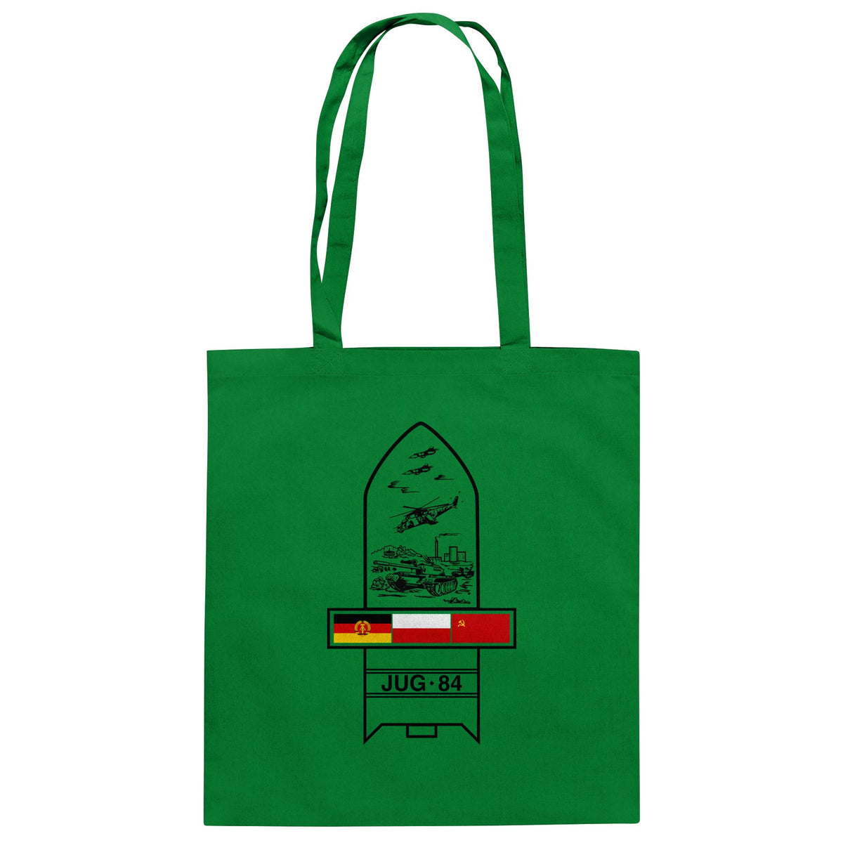 DDR Ostalgie Baumwolltasche • JUG-84 MANÖVER - SOWJETUNION, POLEN, DDR