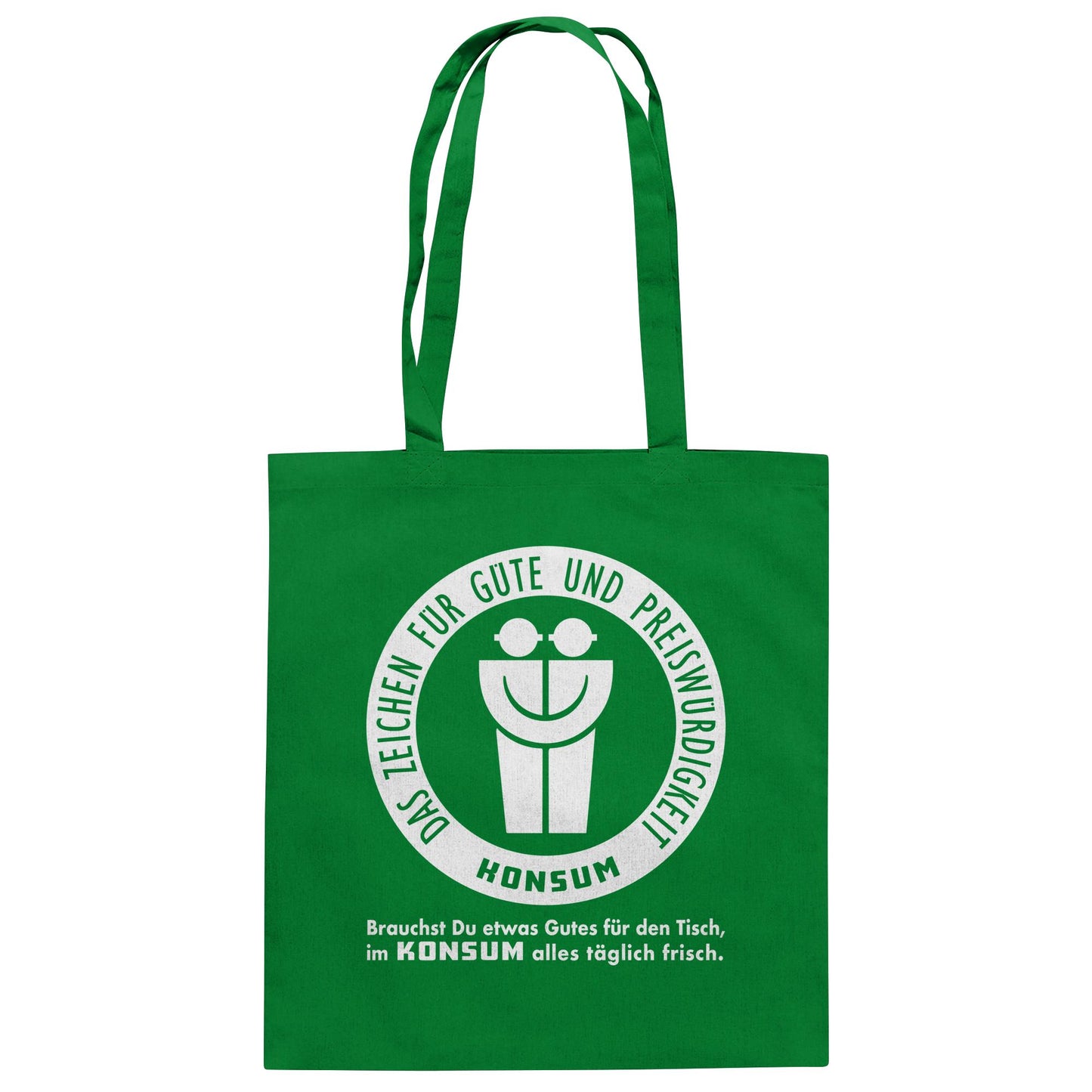 DDR Ostalgie Baumwolltasche • KONSUM - DAS ZEICHEN FÜR GÜTE UND PREISWÜRDIGKEIT