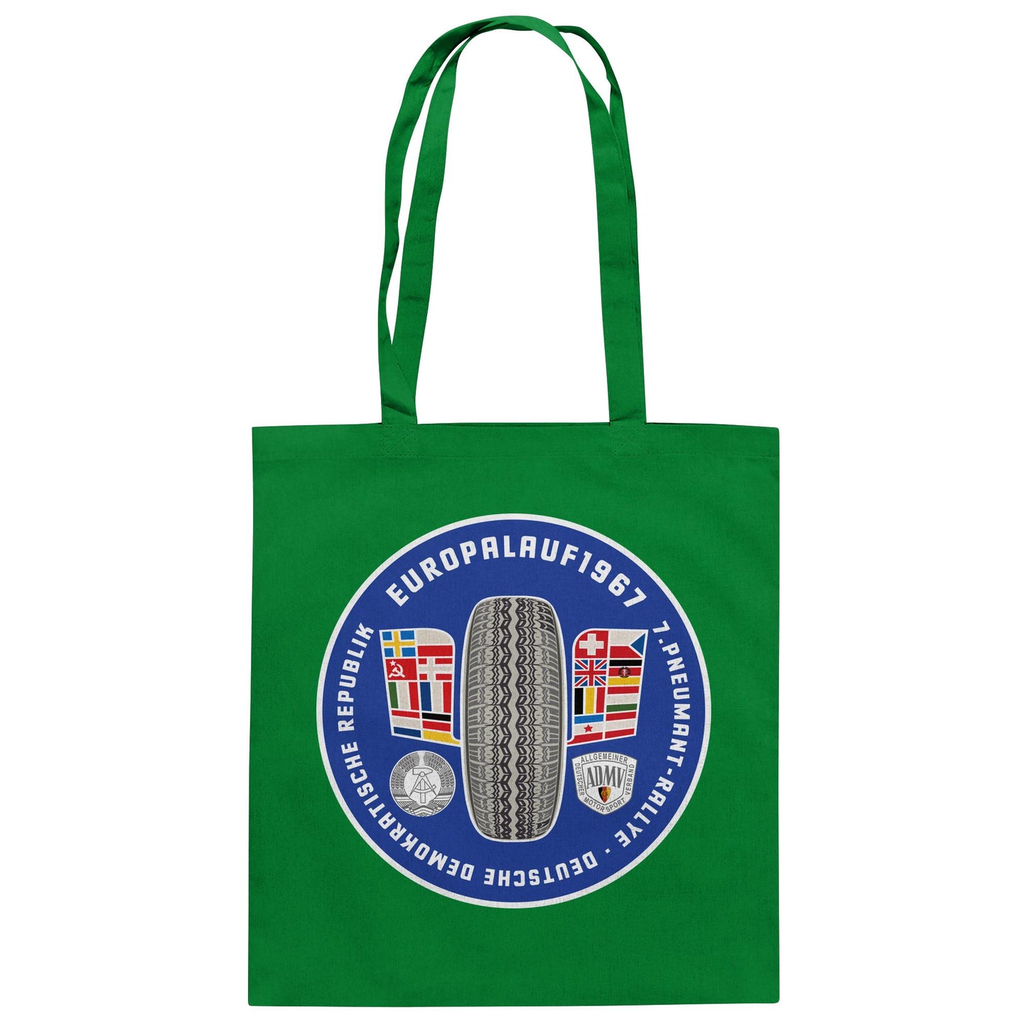 DDR Ostalgie Baumwolltasche • PNEUMANT RALLYE, EUROPALAUF 1967