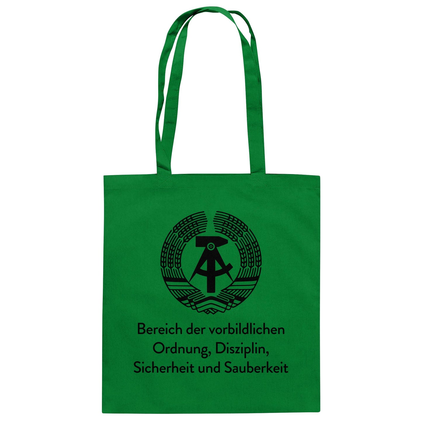 DDR Ostalgie Baumwolltasche • BEREICH DER VORBILDLICHEN ORDNUNG (ORIGINAL SCHILD)