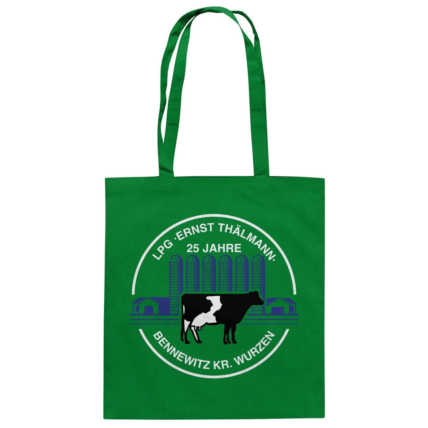 DDR Ostalgie Baumwolltasche • LPG ERNST THÄLMANN BENNEWITZ - WURZEN