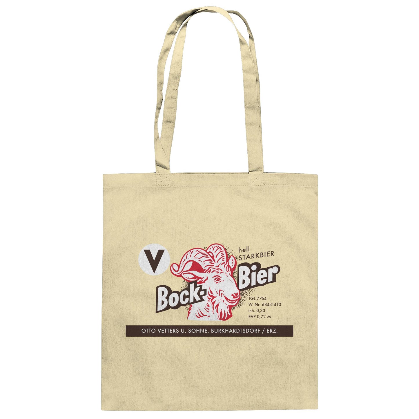 DDR Ostalgie Baumwolltasche • BOCKBIER - OTTO VETTERS ERZGEBIRGE