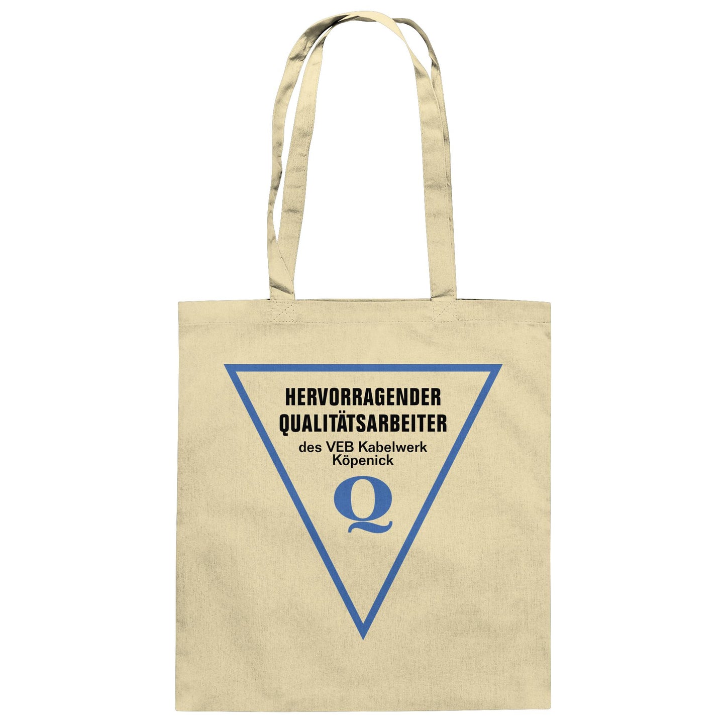 DDR Ostalgie Baumwolltasche • HERVORRAGENDER QUALITÄTSARBEITER DES VEB KABELWERK KÖPENICK