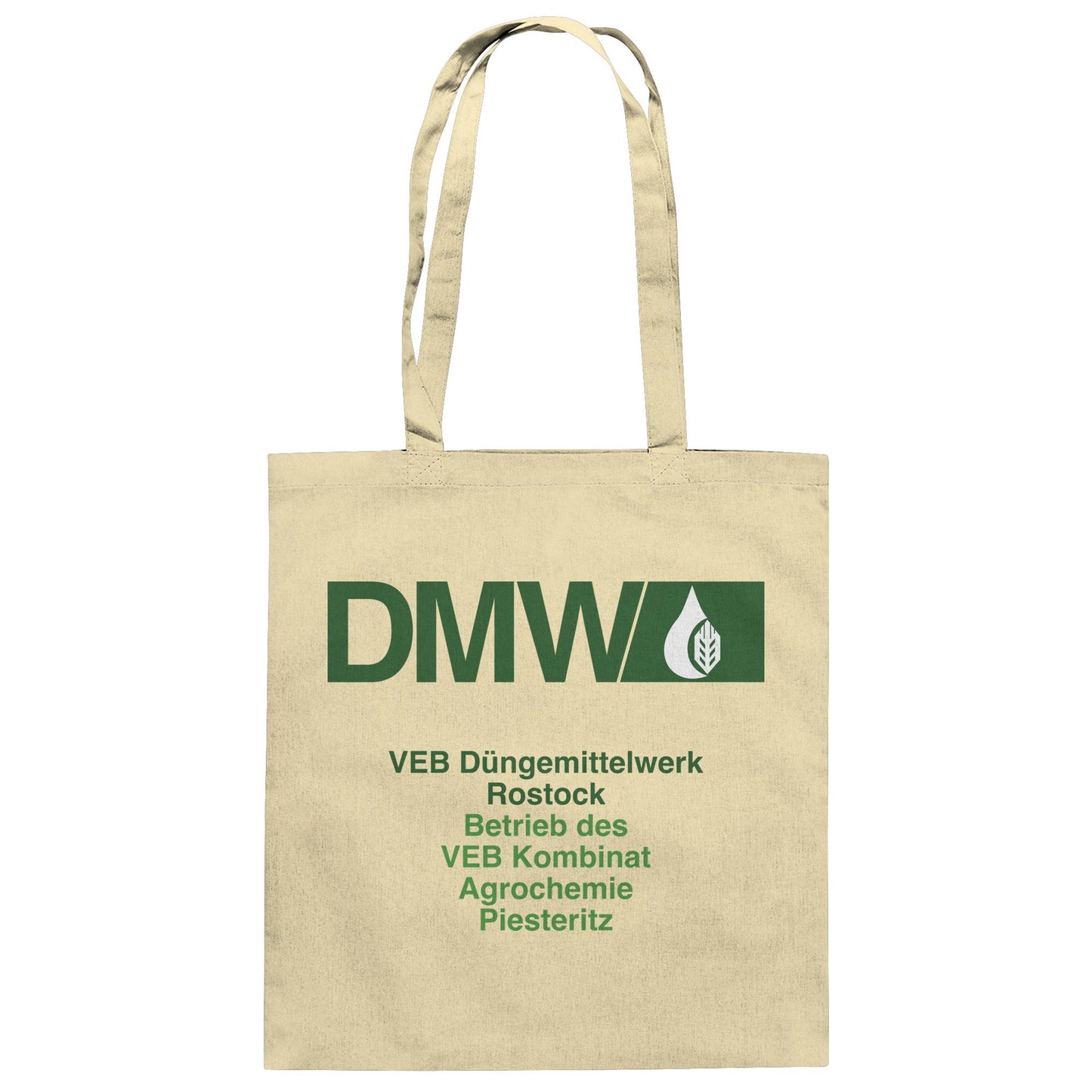 DDR Ostalgie Baumwolltasche • VEB DÜNGEMITTELWERK ROSTOCK