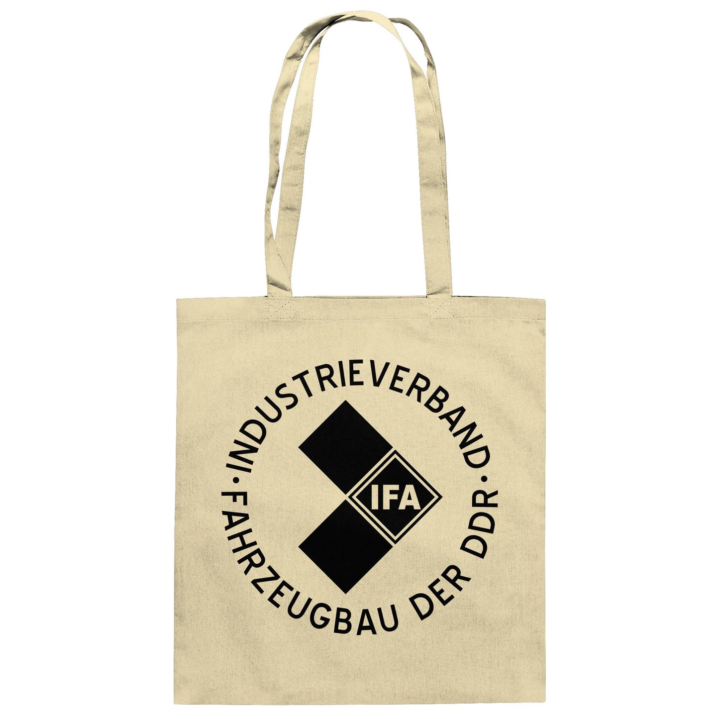DDR Ostalgie Baumwolltasche • IFA INDUSTRIEVERBAND FAHRZEUGBAU ( LOGO 1970er) - hell