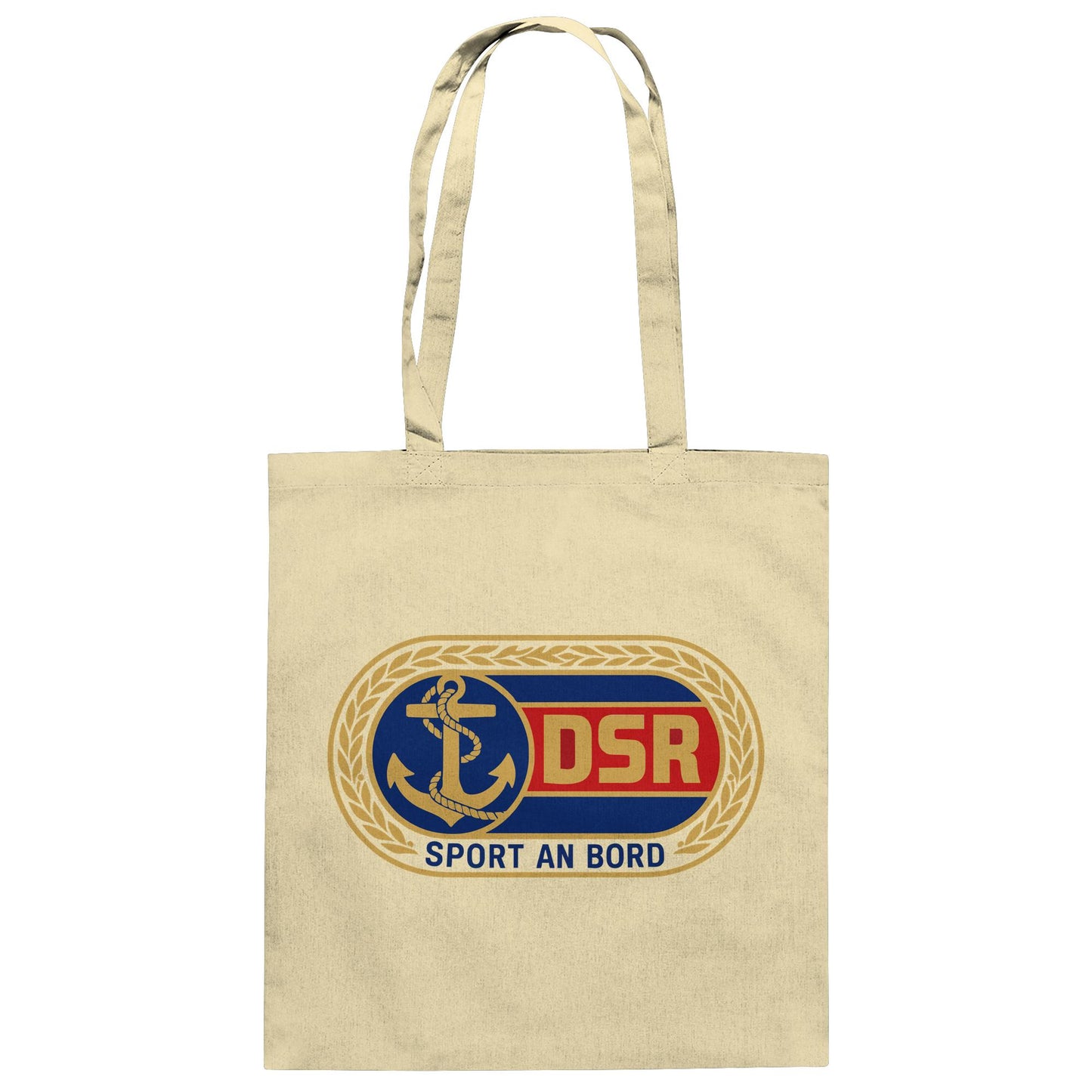 DDR Ostalgie Baumwolltasche • DSR - SPORT AN BORD (ORIGINAL ANSTECKER)