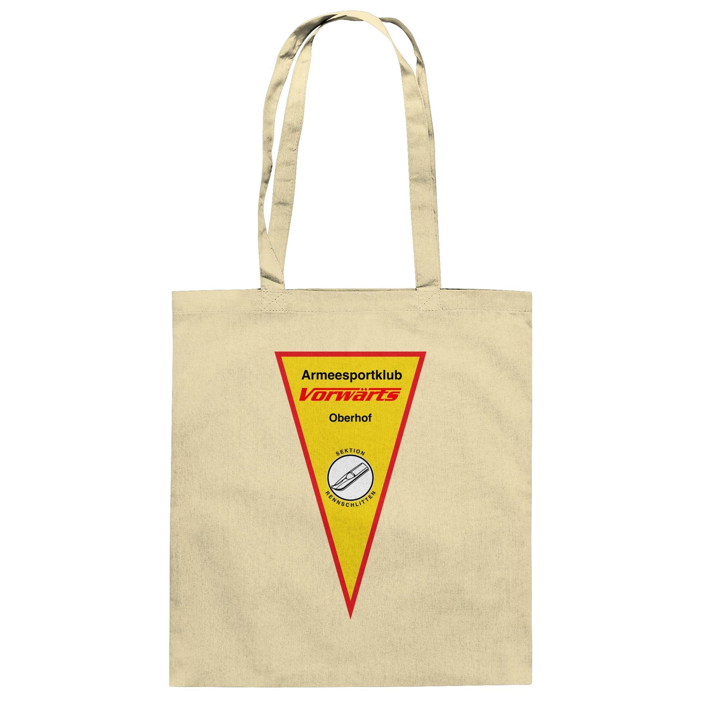 DDR Ostalgie Baumwolltasche • ARMEESPORTKLUB VORWÄRTS OBERHOF - RENNSCHLITTEN