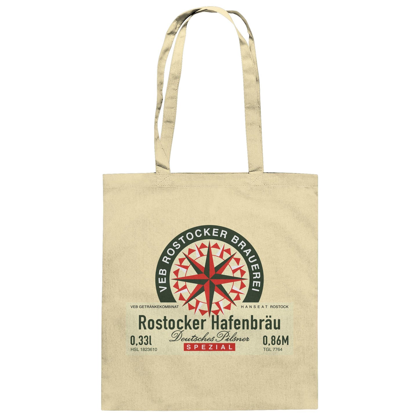 DDR Ostalgie Baumwolltasche • VEB GETRÄNKEKOMBINAT HANSEAT ROSTOCK - HAFENBRÄU