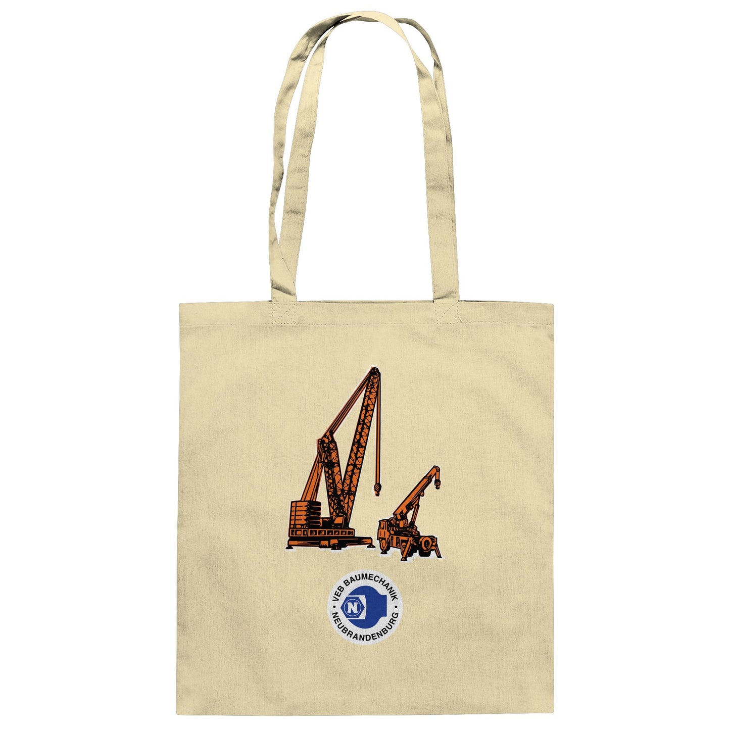 DDR Ostalgie Baumwolltasche • VEB BAUMECHANIK NEUBRANDENBURG