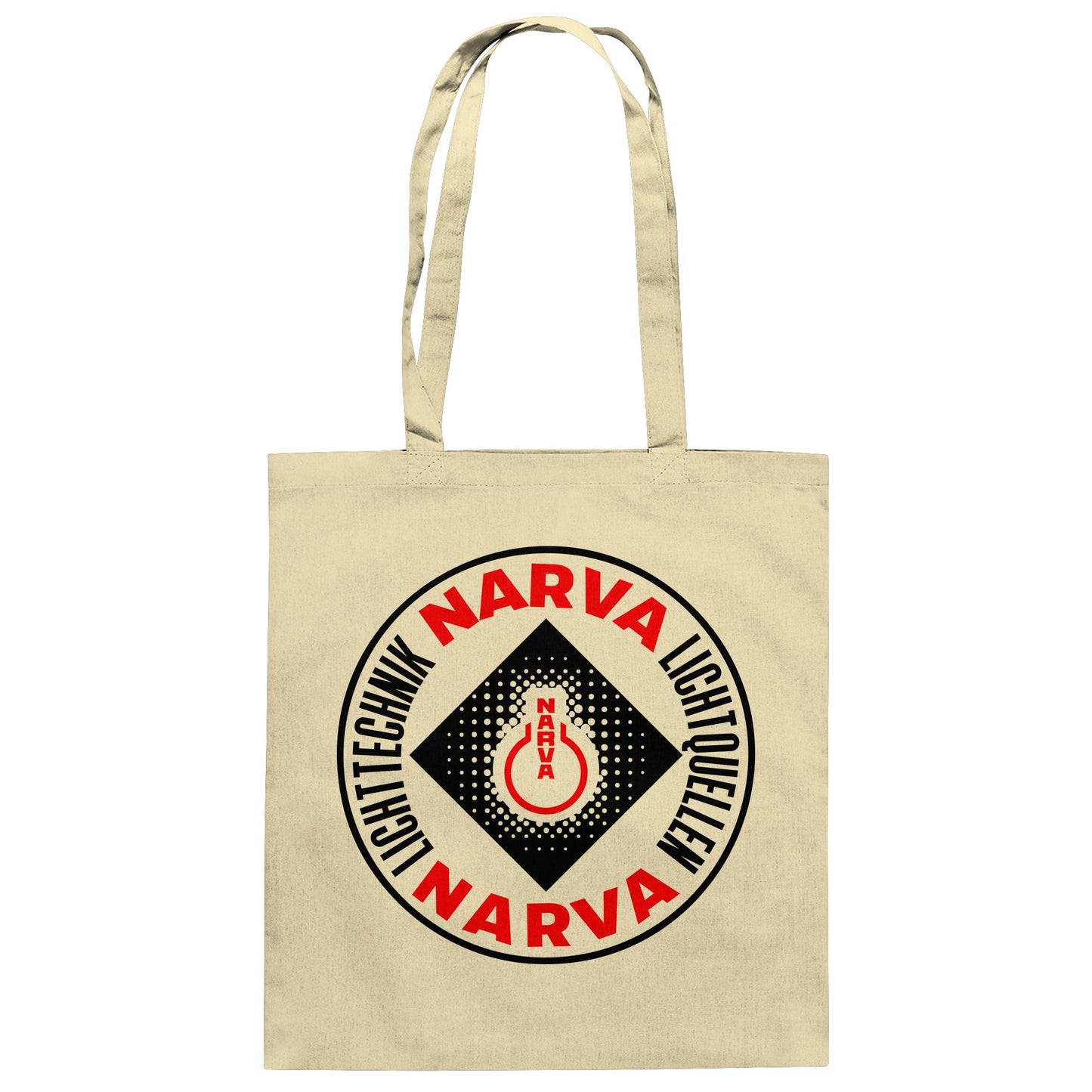 DDR Ostalgie Baumwolltasche • NARVA LICHTQUELLEN