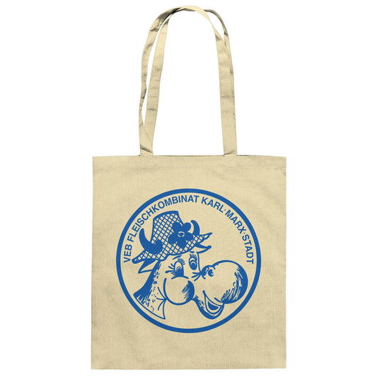 DDR Ostalgie Baumwolltasche • VEB FLEISCHKOMBINAT KARL-MARX-STADT