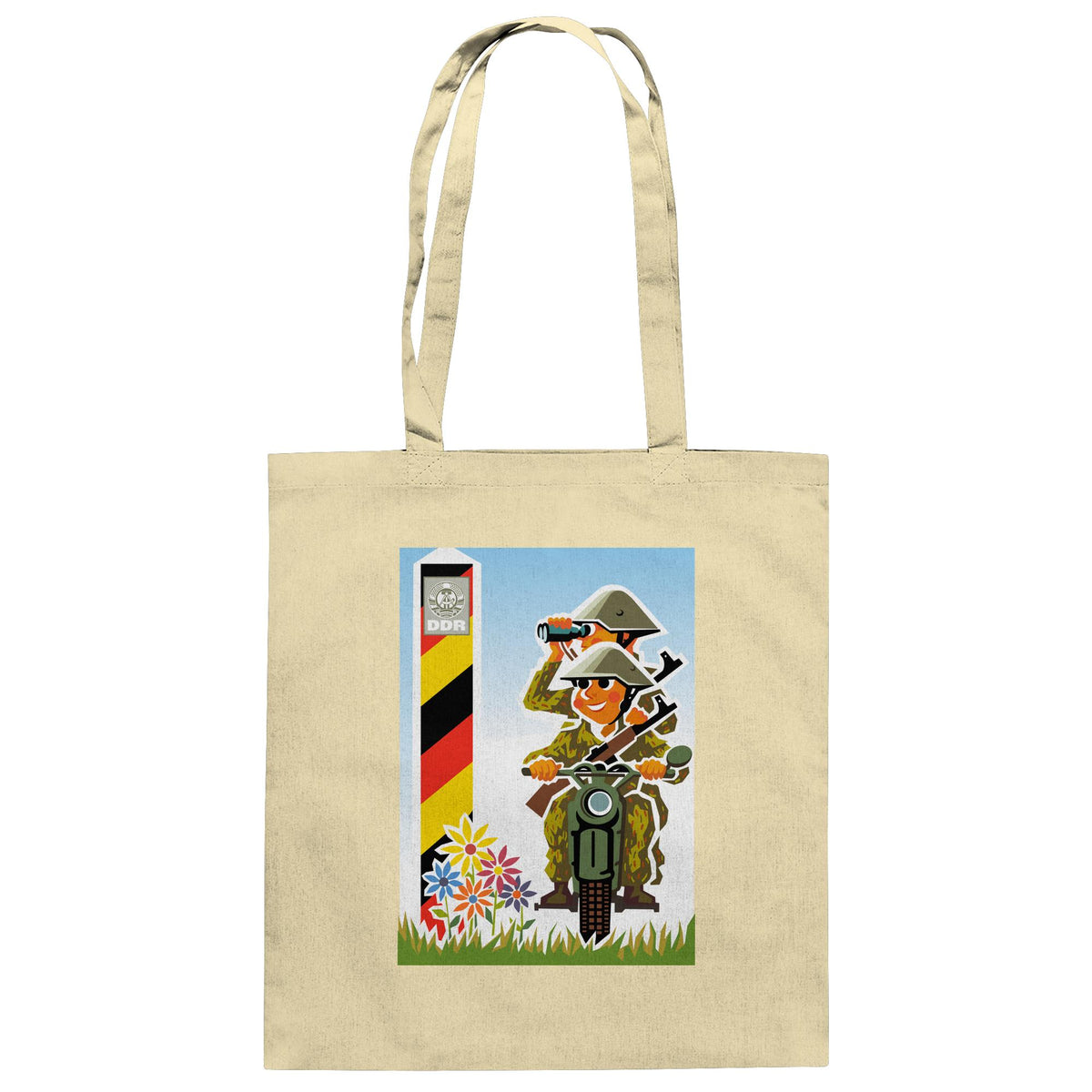 DDR Ostalgie Baumwolltasche • NVA-GRENZTRUPPEN (ORIGINAL-PLAKAT)