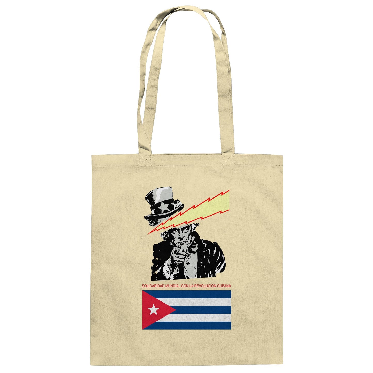 DDR Ostalgie Baumwolltasche • SOLIDARITÄT MIT DER KUBANISCHEN REVOLUTION (ORIGINAL POSTER)