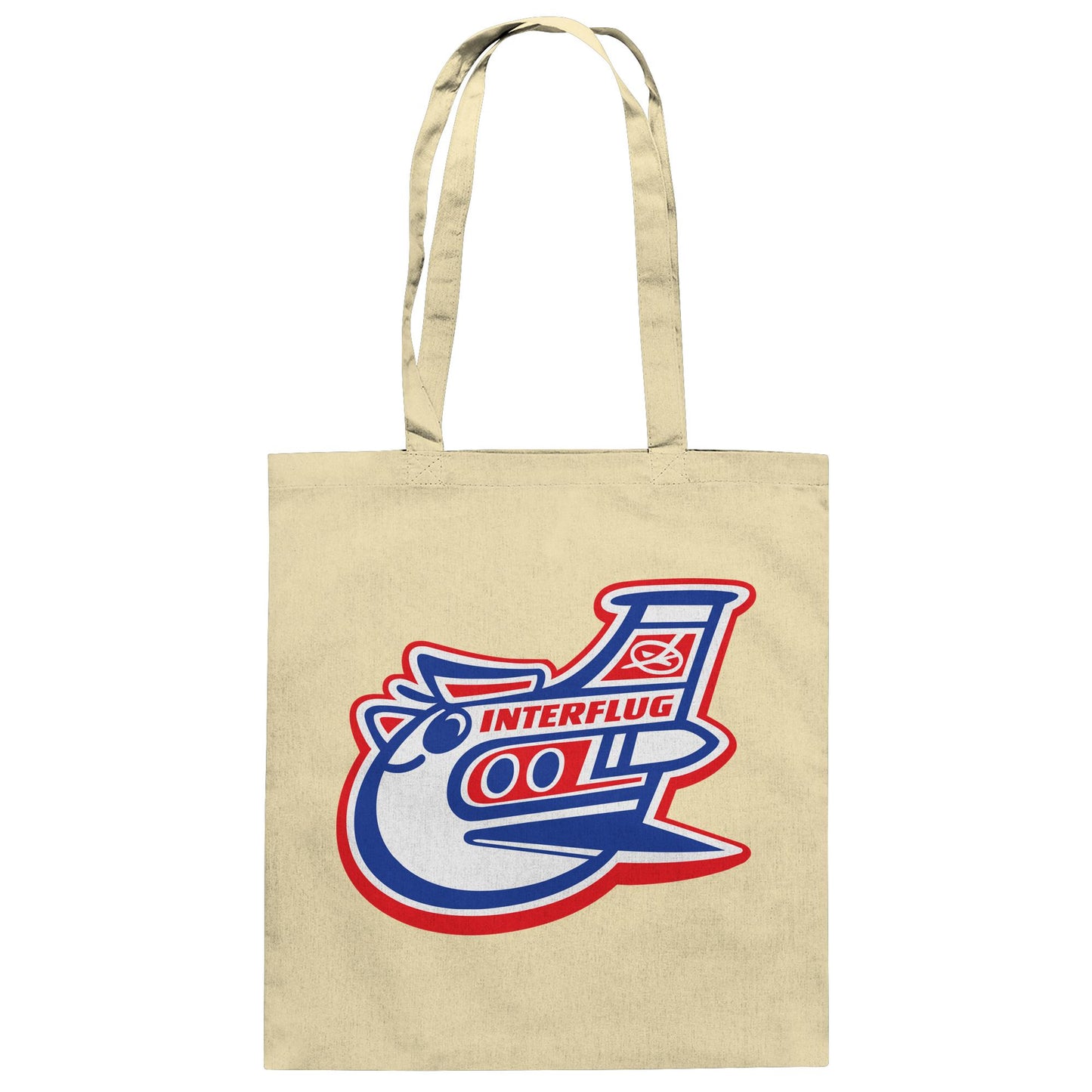 DDR Ostalgie Baumwolltasche • INTERFLUG (ORIGINAL PIN)