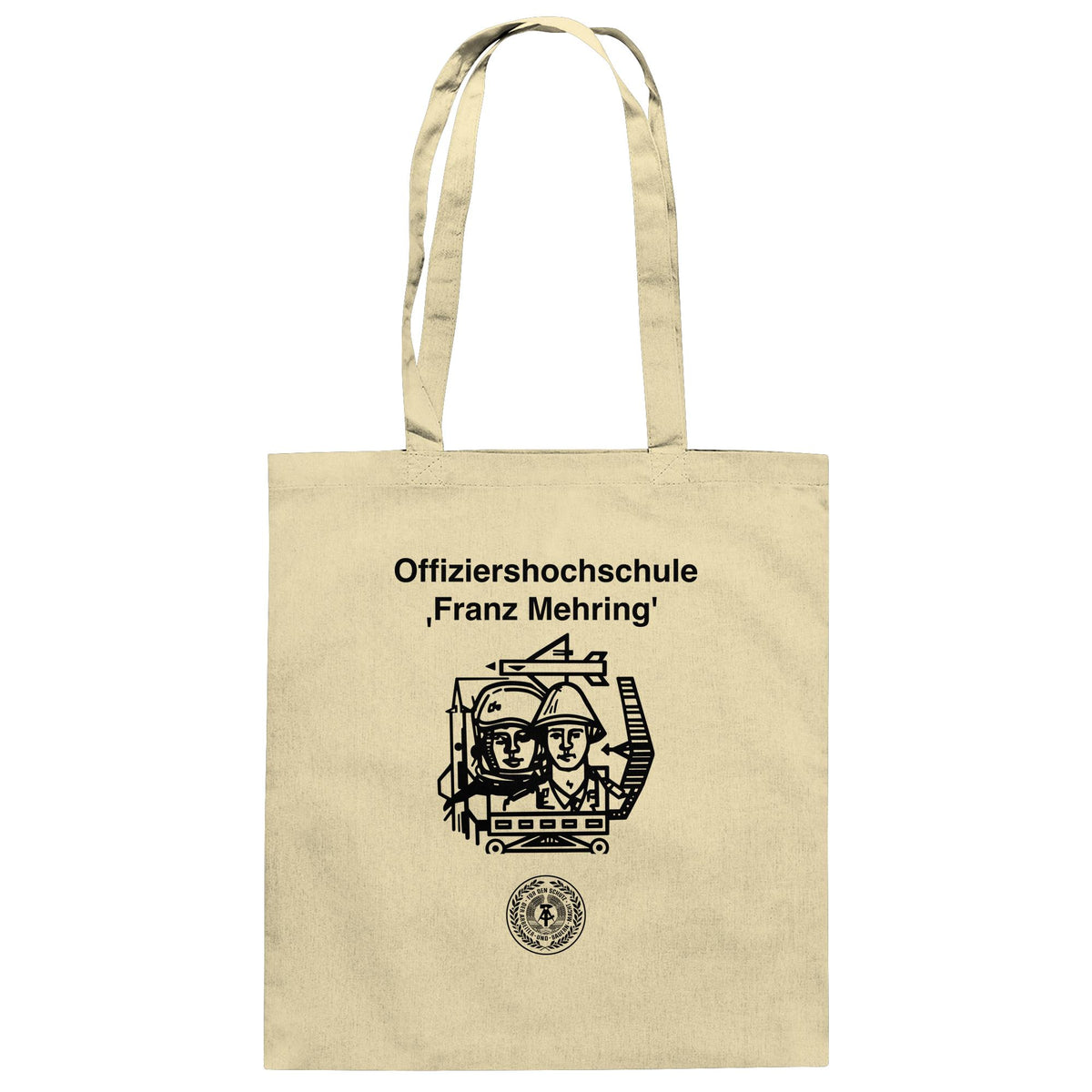 DDR Ostalgie Baumwolltasche • NVA - OFFIZIERSHOCHSCHULE FRANZ MEHRING