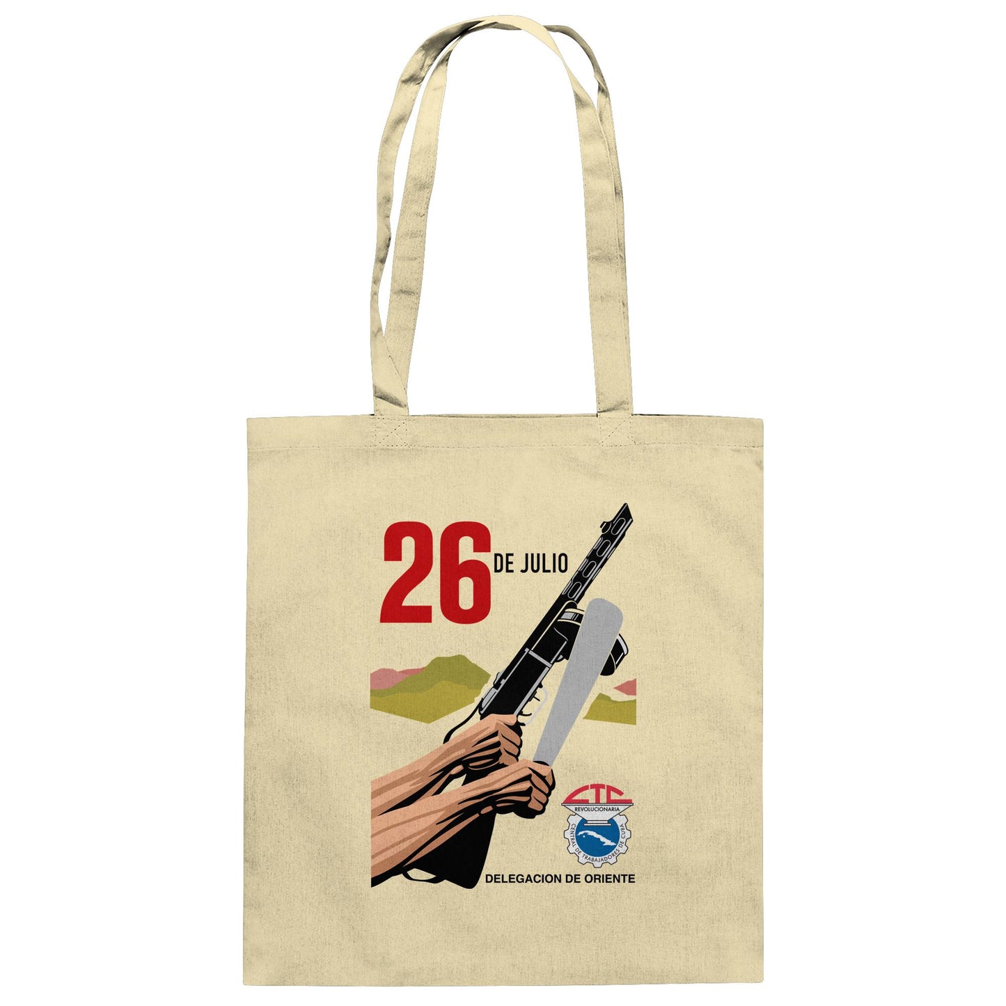 DDR Ostalgie Baumwolltasche • BEWEGUNG DES 26. JULI, KUBA (ORIGINAL POSTER)