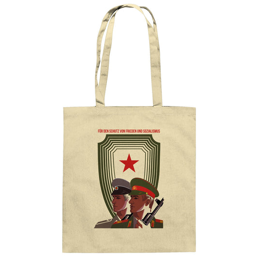 DDR Ostalgie Baumwolltasche • NVA UND CA - FÜR DEN SCHUTZ VON FRIEDEN