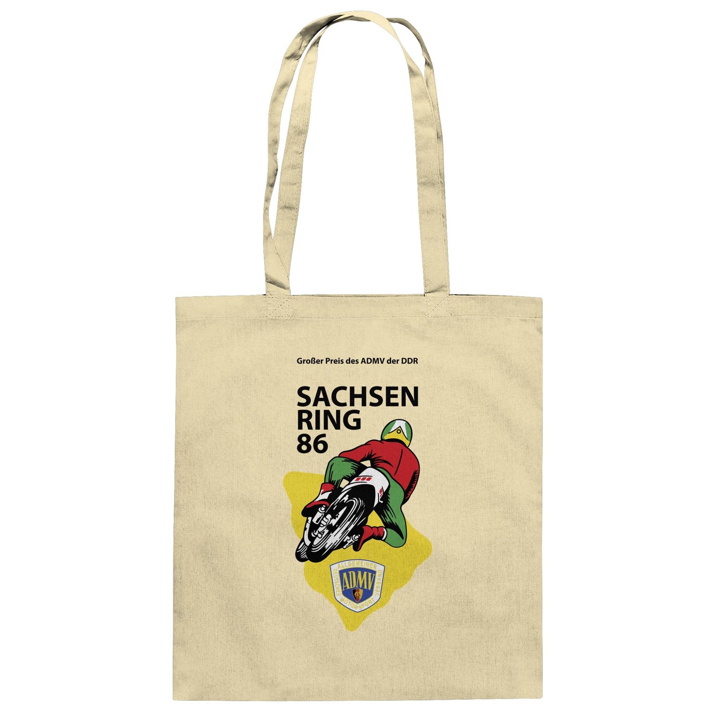 DDR Ostalgie Baumwolltasche • GROSSER PREIS DER DDR - SACHSENRING 1986