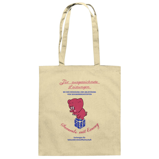 DDR Ostalgie Baumwolltasche • FÜR AUSGEZEICHNETE LEISTUNGEN - SERO EMMY (ORIGINAL-WIMPEL)