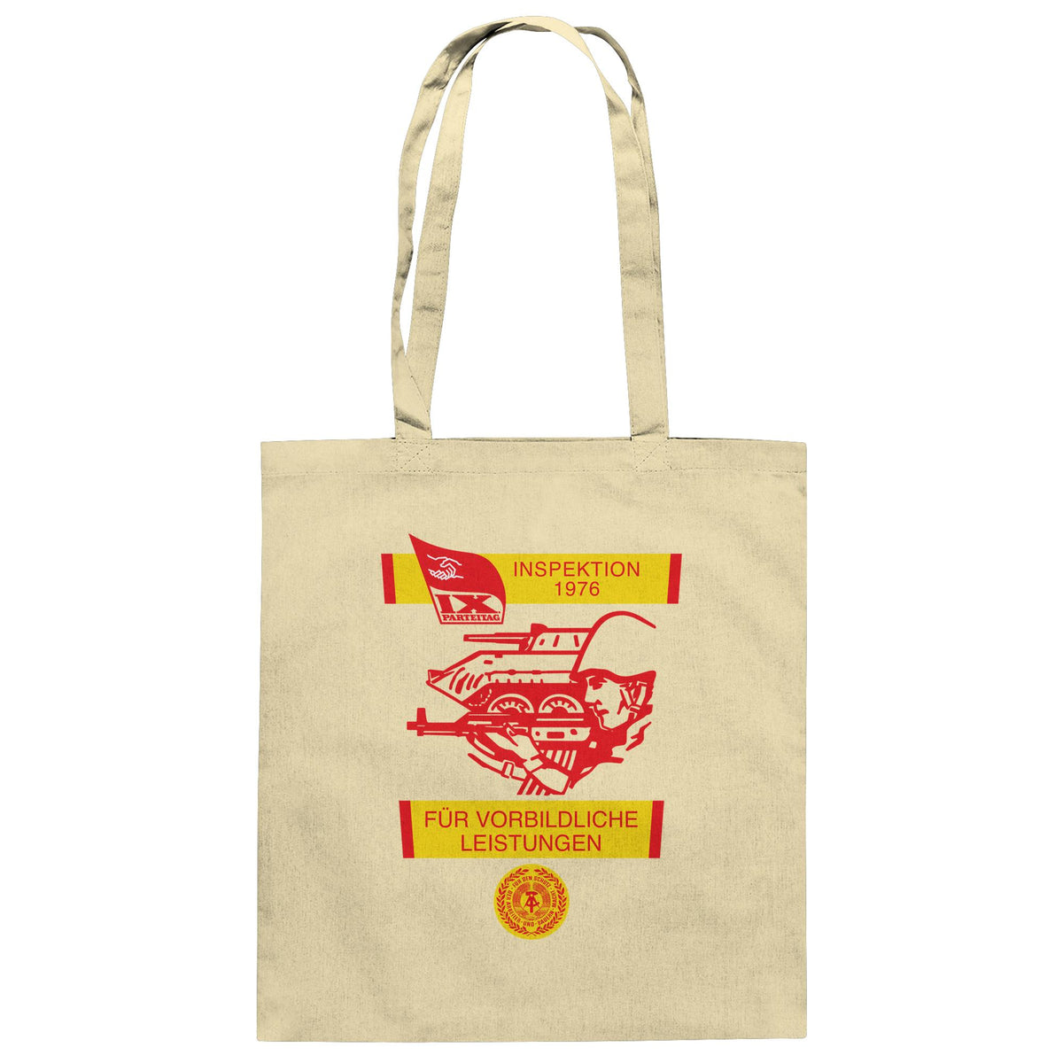 DDR Ostalgie Baumwolltasche • NVA - WIMPEL FÜR VORBILDLICHE LEISTUNGEN 1976