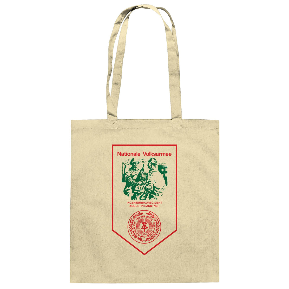 DDR Ostalgie Baumwolltasche • NVA - INGENIEURBAUREGIMENT AUGUSTIN SANDTNER