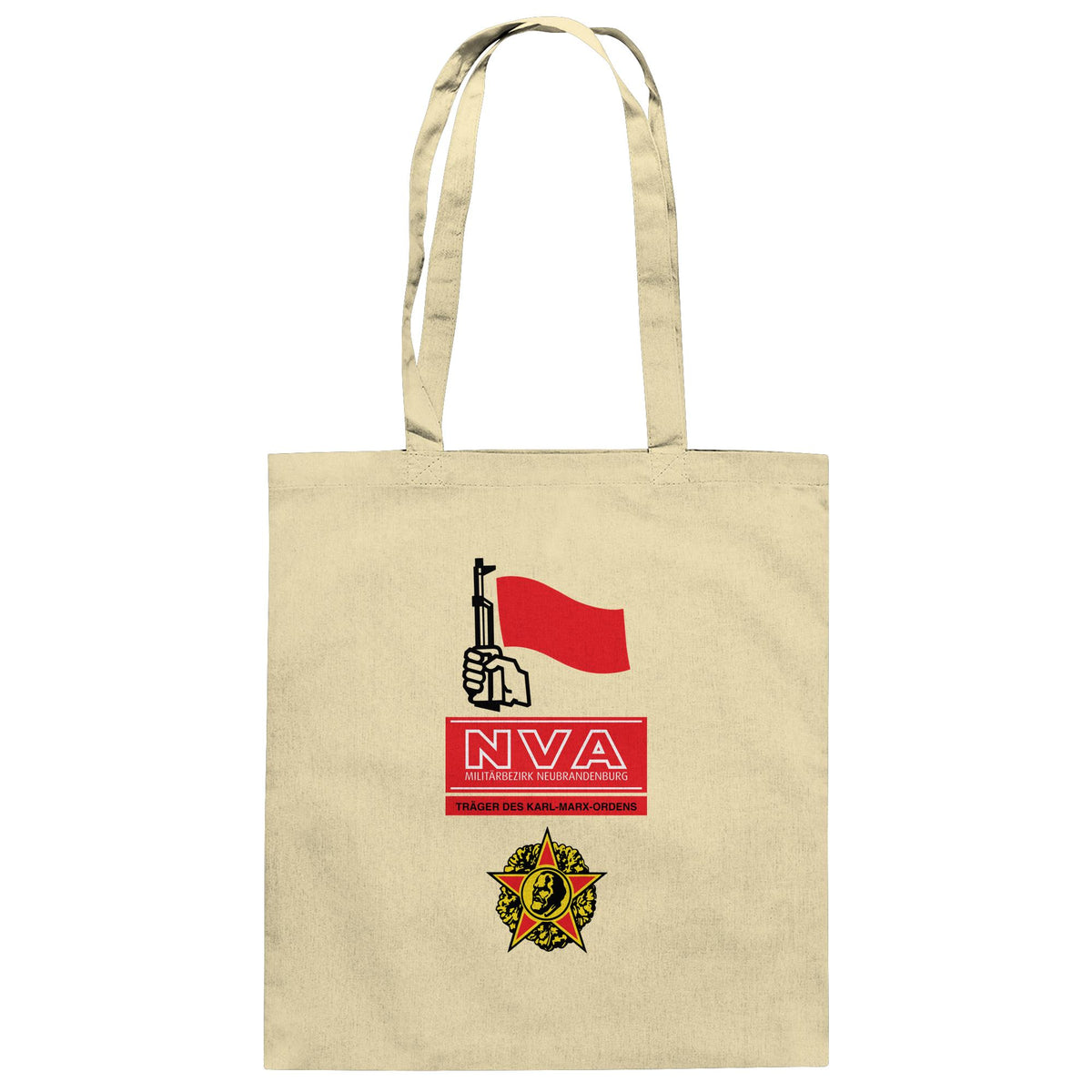 DDR Ostalgie Baumwolltasche • NVA - MILITÄRBEZIRK NEUBRANDENBURG