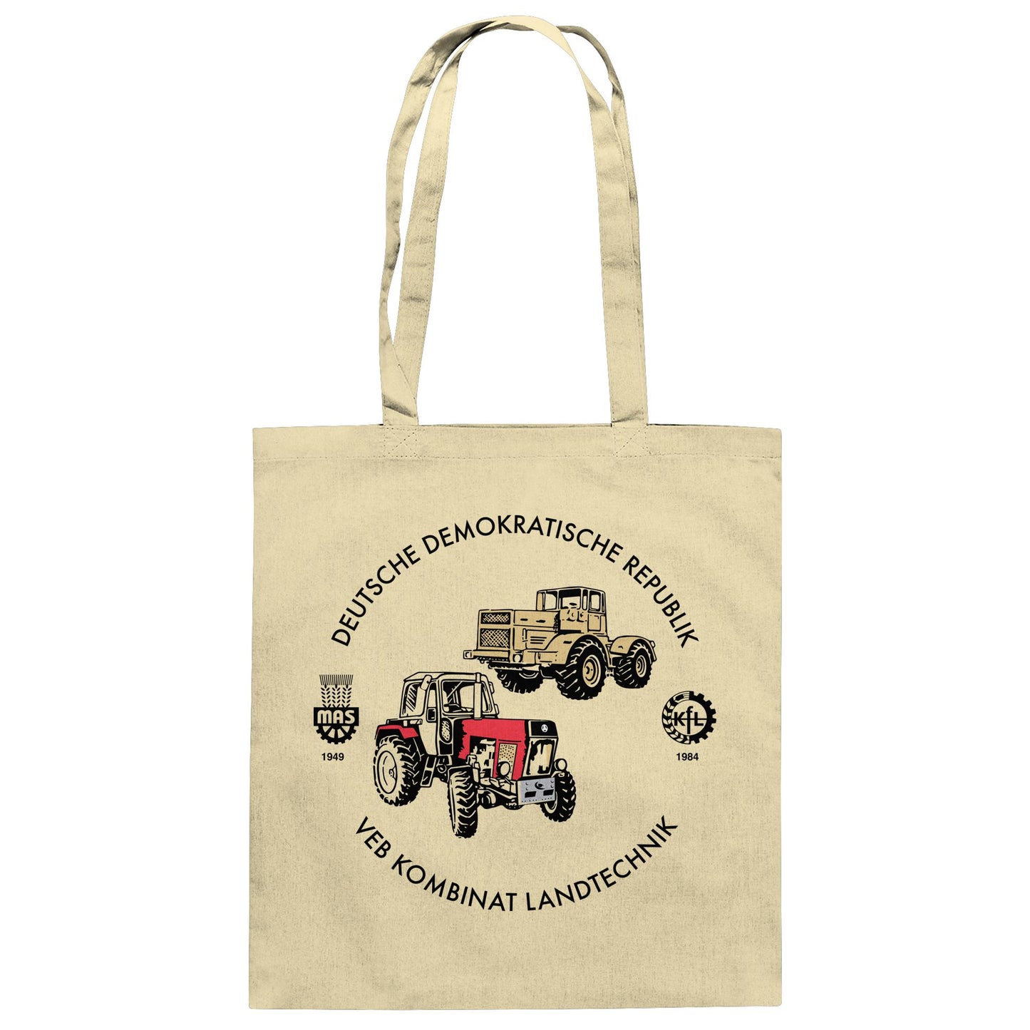 DDR Ostalgie Baumwolltasche • VEB KOMBINAT LANDTECHNIK (ORIGINAL GEDÄCHTNISTELLER)