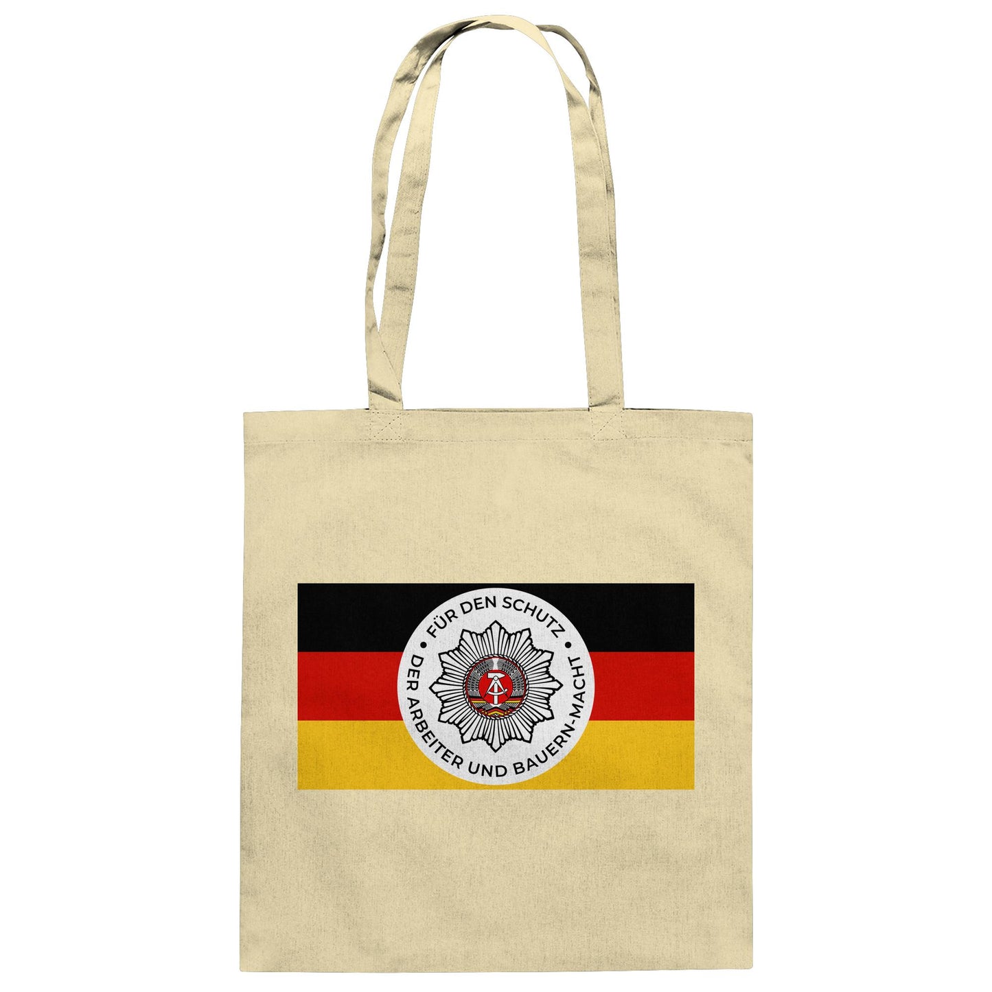DDR Ostalgie Baumwolltasche • NVA - FÜR DEN SCHUTZ DER ARBEITER- UND BAUERNMACHT (ORIGINAL BANDEROLE)