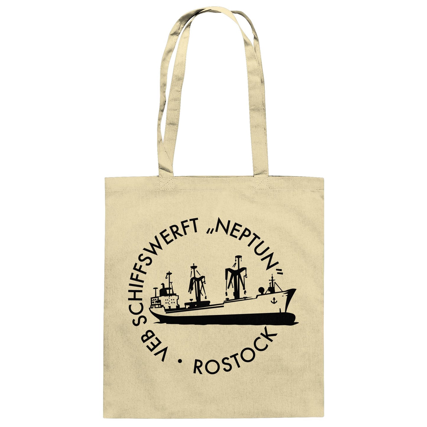 DDR Ostalgie Baumwolltasche • VEB SCHIFFSWERFT NEPTUN ROSTOCK