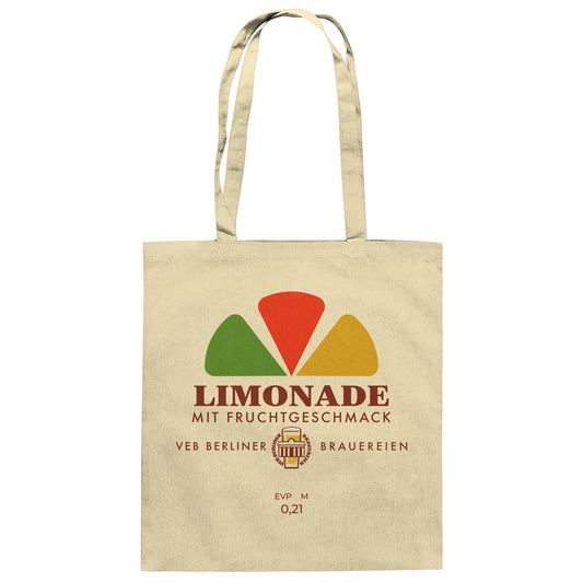 DDR Ostalgie Baumwolltasche • VEB BERLINER BRAUEREIEN - LIMONADE