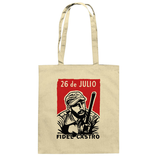DDR Ostalgie Baumwolltasche • FIDEL CASTRO - BEWEGUNG DES 26. JULI