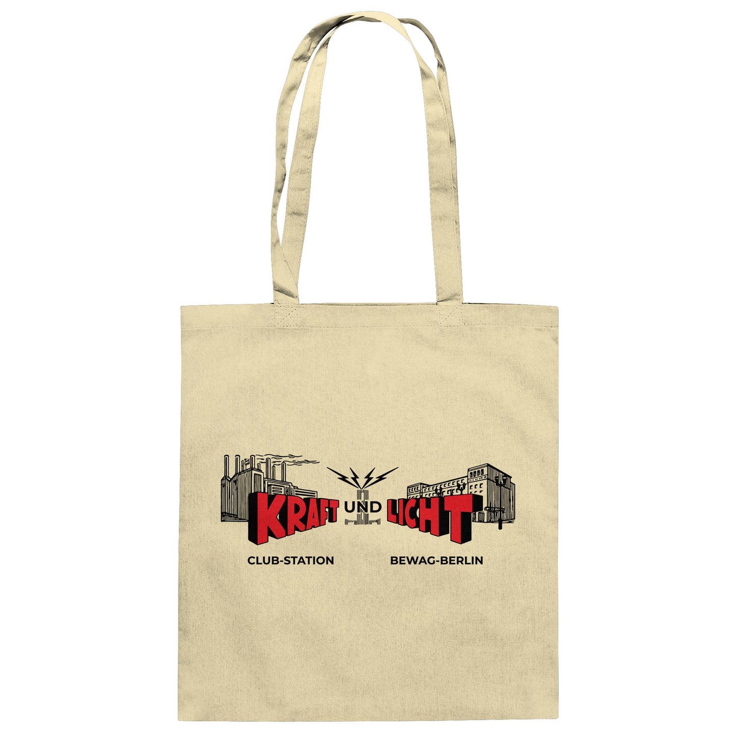 DDR Ostalgie Baumwolltasche • KRAFT UND LICHT - BEWAG BERLIN