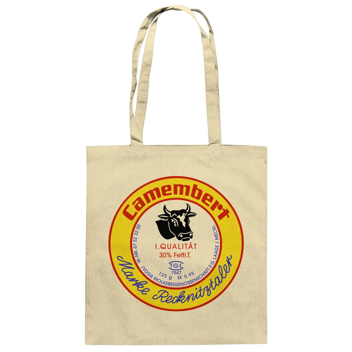DDR Ostalgie Baumwolltasche • RECKNITZTALER CAMEMBERT - MOLKEREIGENOSSENSCHAFT LAAGE