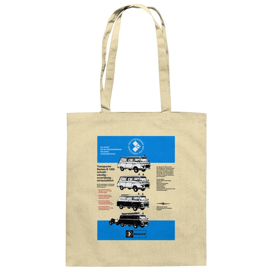 DDR Ostalgie Baumwolltasche • IFA BARKAS B 1000 (ORIGINAL-PLAKAT)