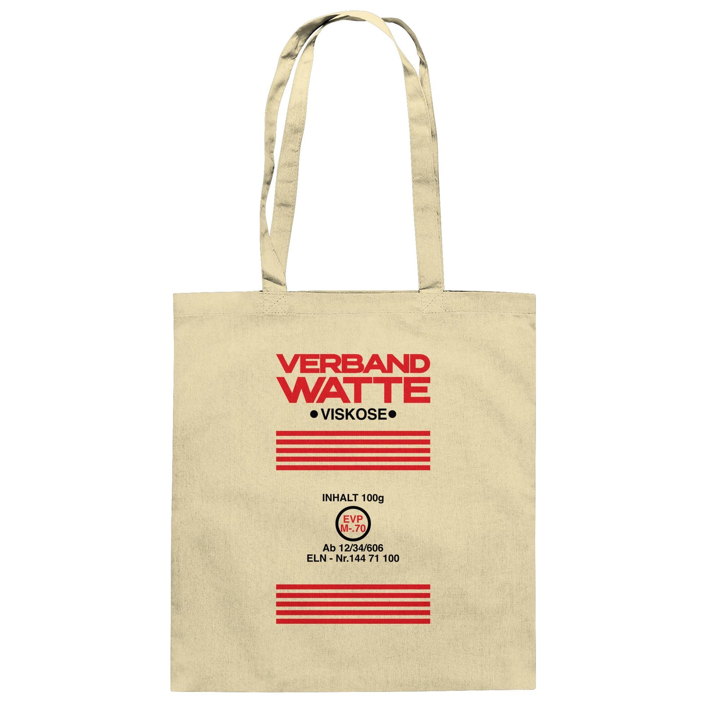 DDR Ostalgie Baumwolltasche • VERBAND WATTE VISKOSE