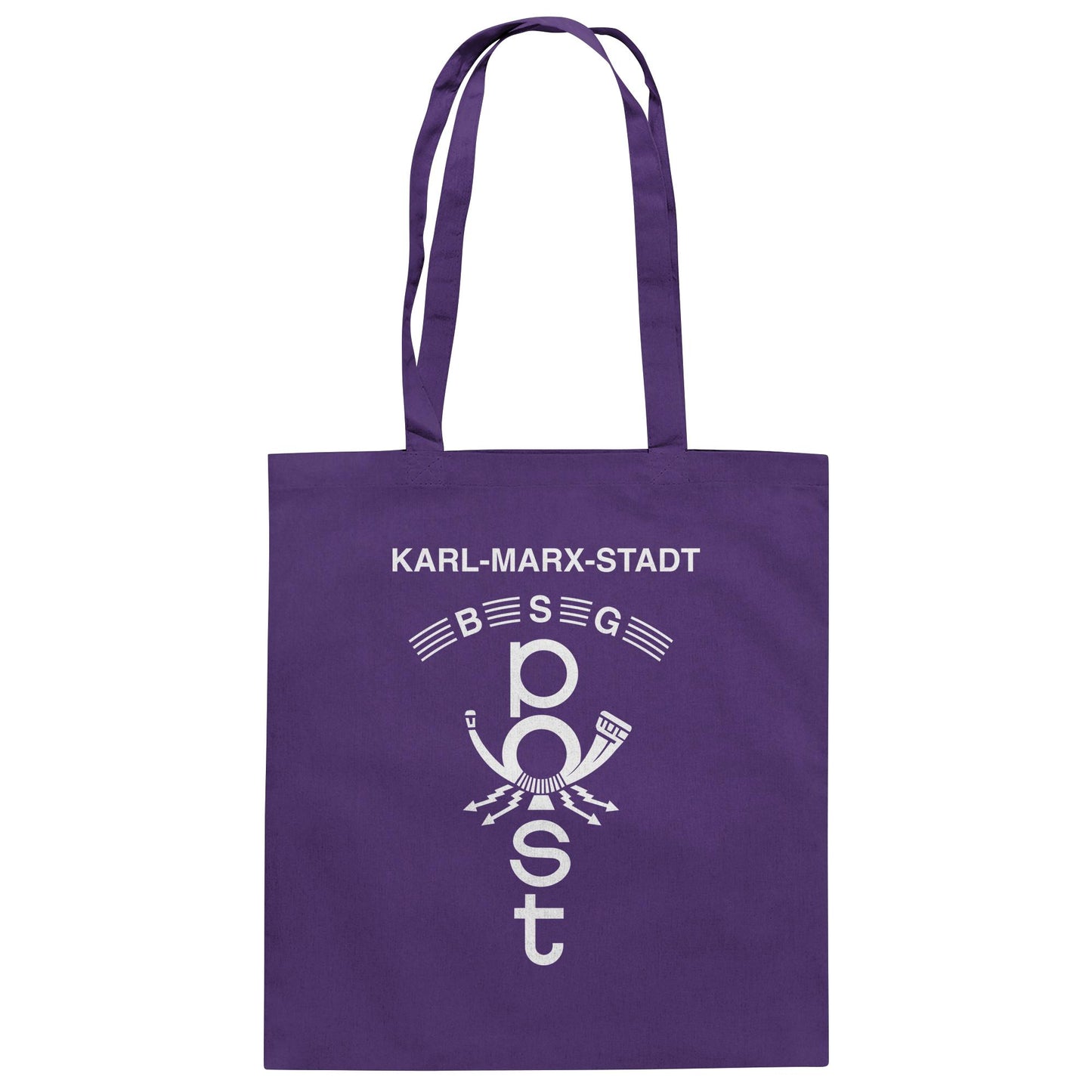 DDR Ostalgie Baumwolltasche • BSG POST KARL-MARX-STADT (ORIGINAL WIMPEL)