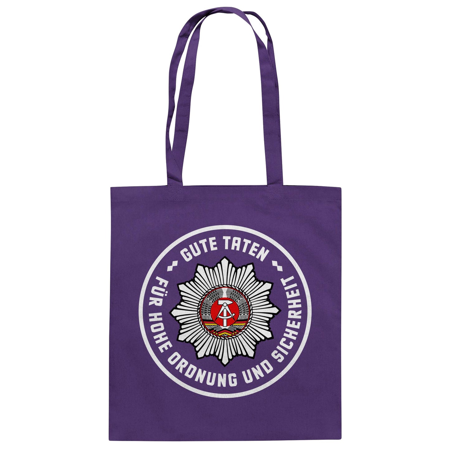 DDR Ostalgie Baumwolltasche • ABZEICHEN VOLKSPOLIZEI FÜR JUNGE PIONIERE