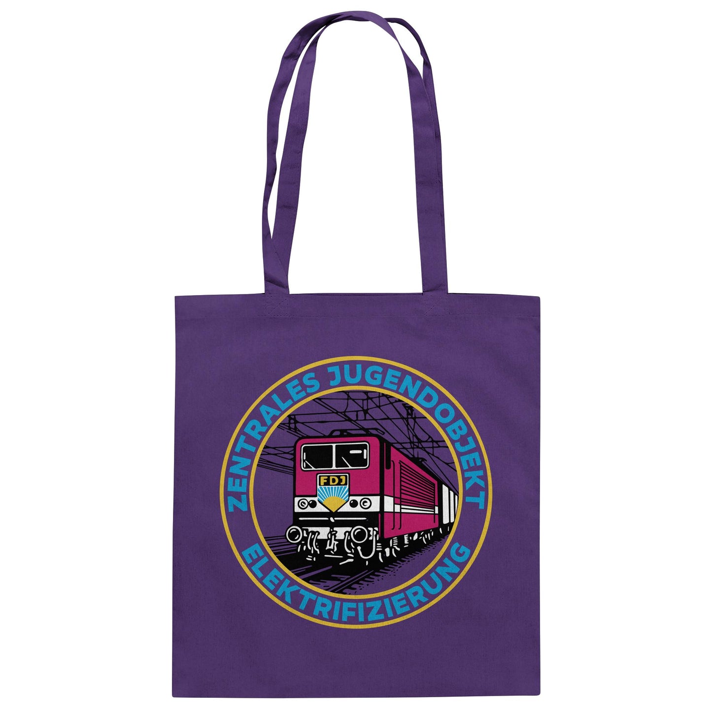 DDR Ostalgie Baumwolltasche • DR - FDJ ZENTRALES JUGENDOBJEKT ELEKTRIFIZIERUNG