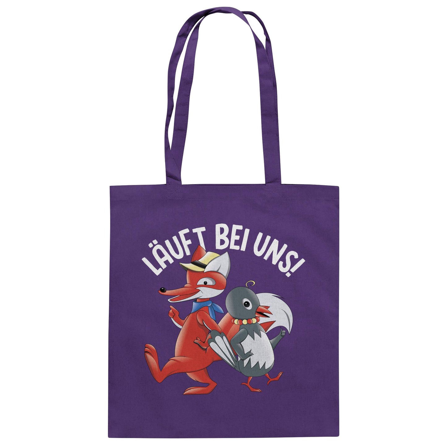 DDR Ostalgie Baumwolltasche • UNSER SANDMÄNNCHEN - HERR FUCHS & FRAU ELSTER, LÄUFT BEI UNS!