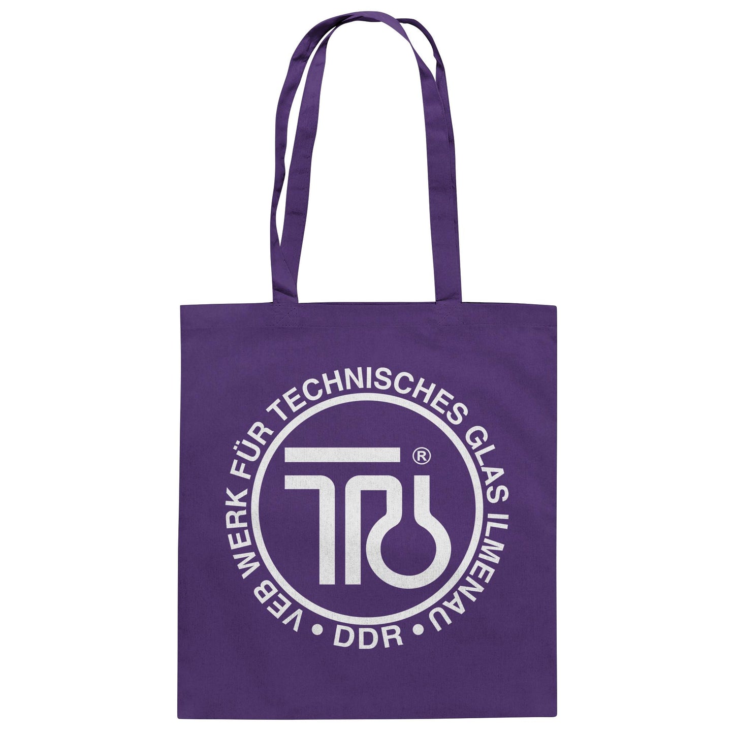 DDR Ostalgie Baumwolltasche • VEB WERK FÜR TECHNISCHES GLAS ILMENAU