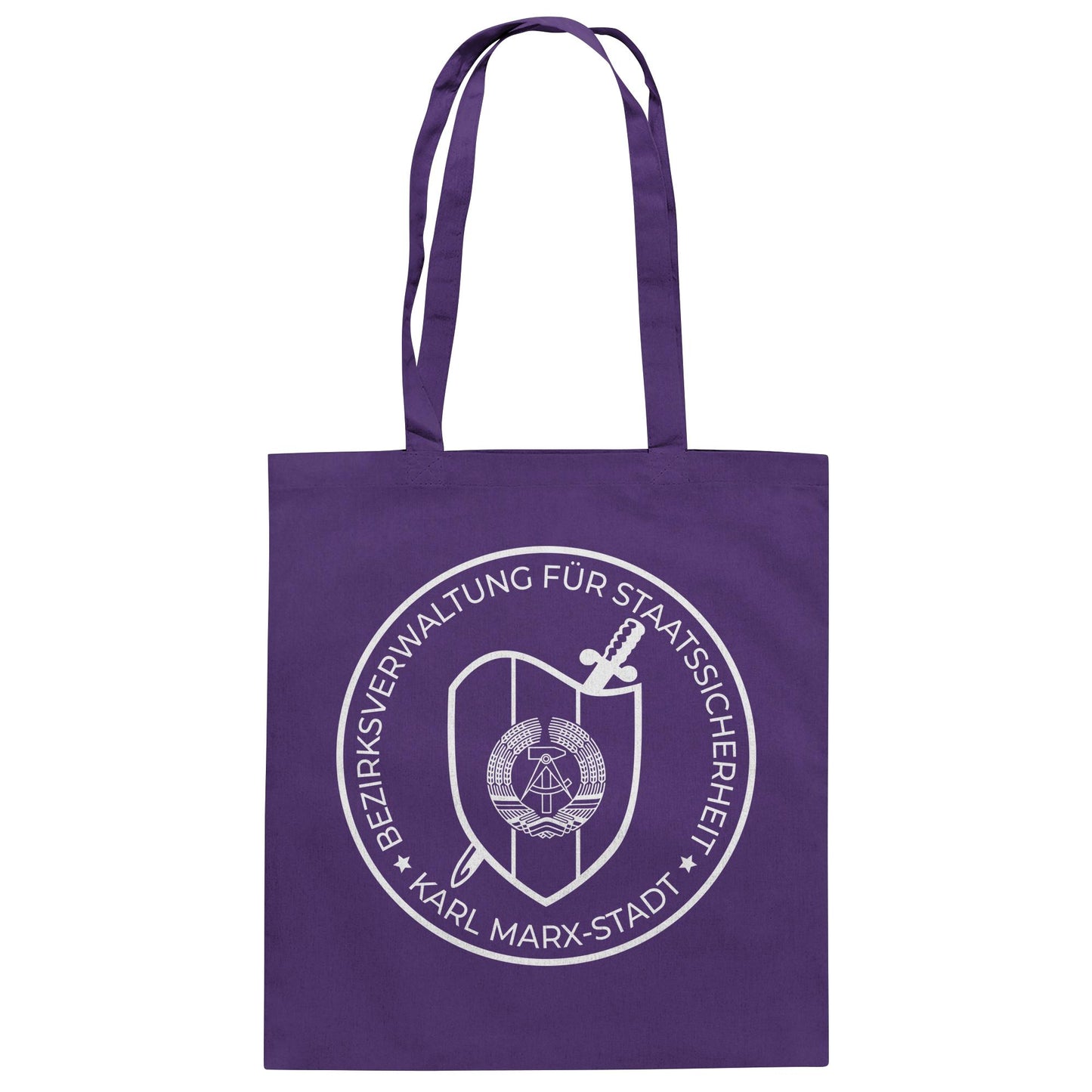 DDR Ostalgie Baumwolltasche • BEZIRKSVERWALTUNG STAATSSICHERHEIT KARL MARX STADT