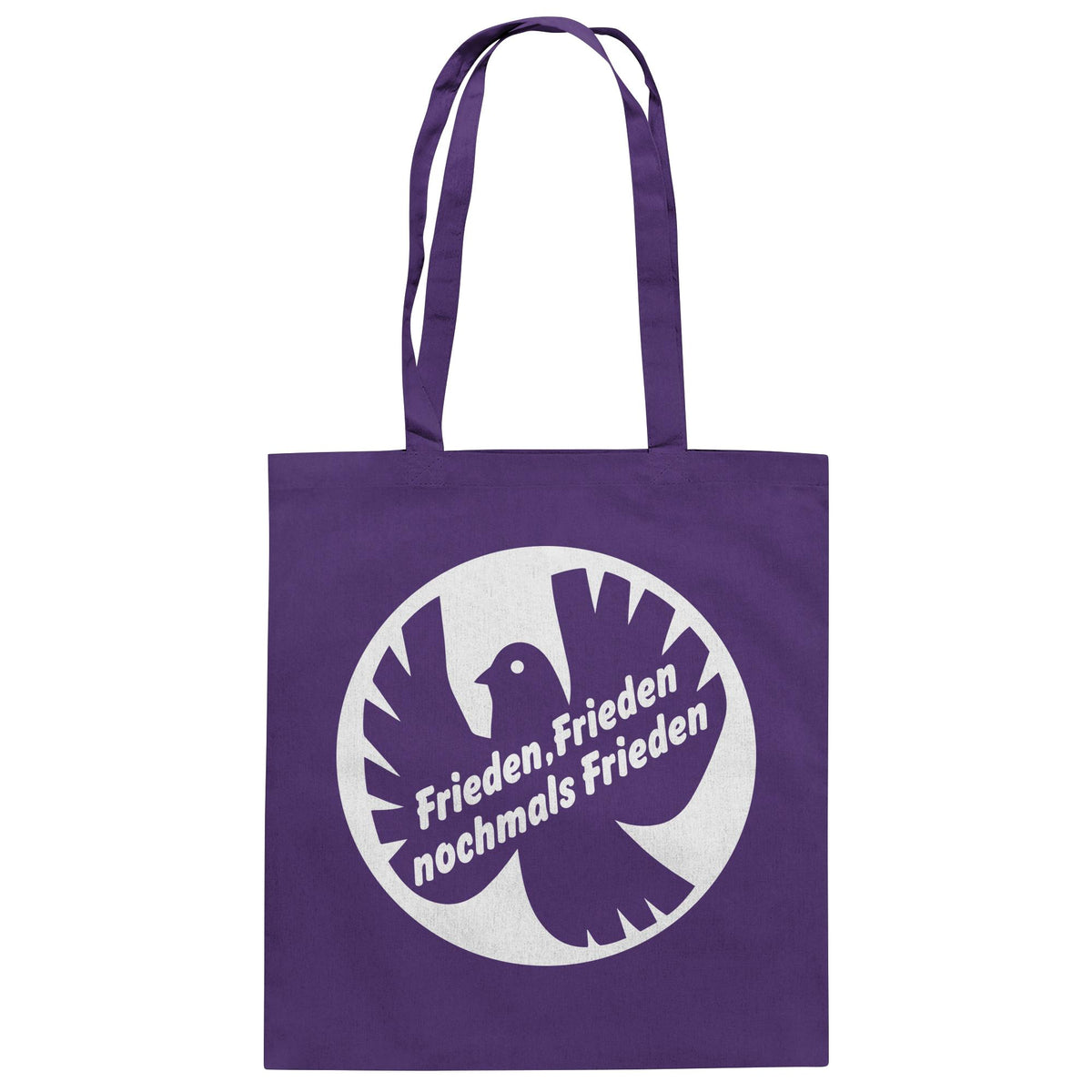 DDR Ostalgie Baumwolltasche • FRIEDEN, FRIEDEN NOCHMALS FRIEDEN (ORIGINAL BANNER)