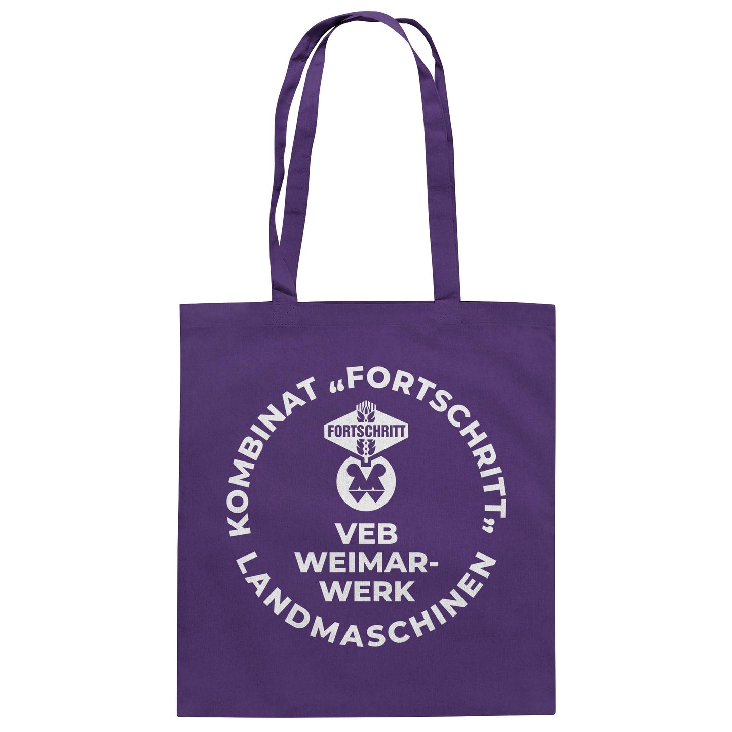 DDR Ostalgie Baumwolltasche • VEB KOMBINAT FORTSCHRITT WEIMAR LANDMASCHINEN