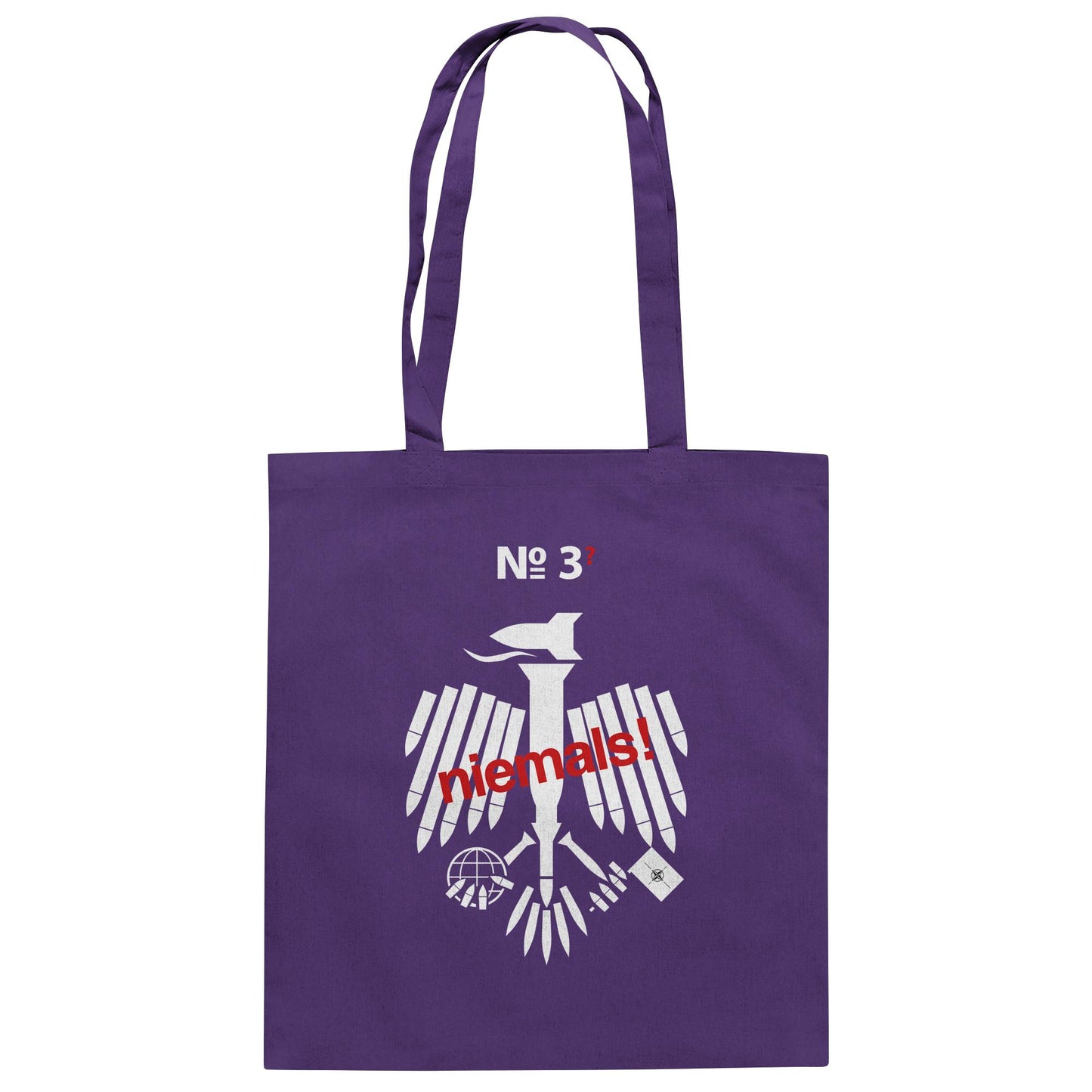 DDR Ostalgie Baumwolltasche • 3. WELTKRIEG NIEMALS! ANTI-NATO (ORIGINAL POSTER)
