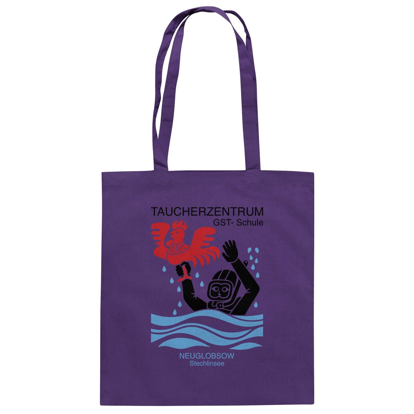 DDR Ostalgie Baumwolltasche • GST-TAUCHSCHULE NEUGLOBSOW STECHLINSEE