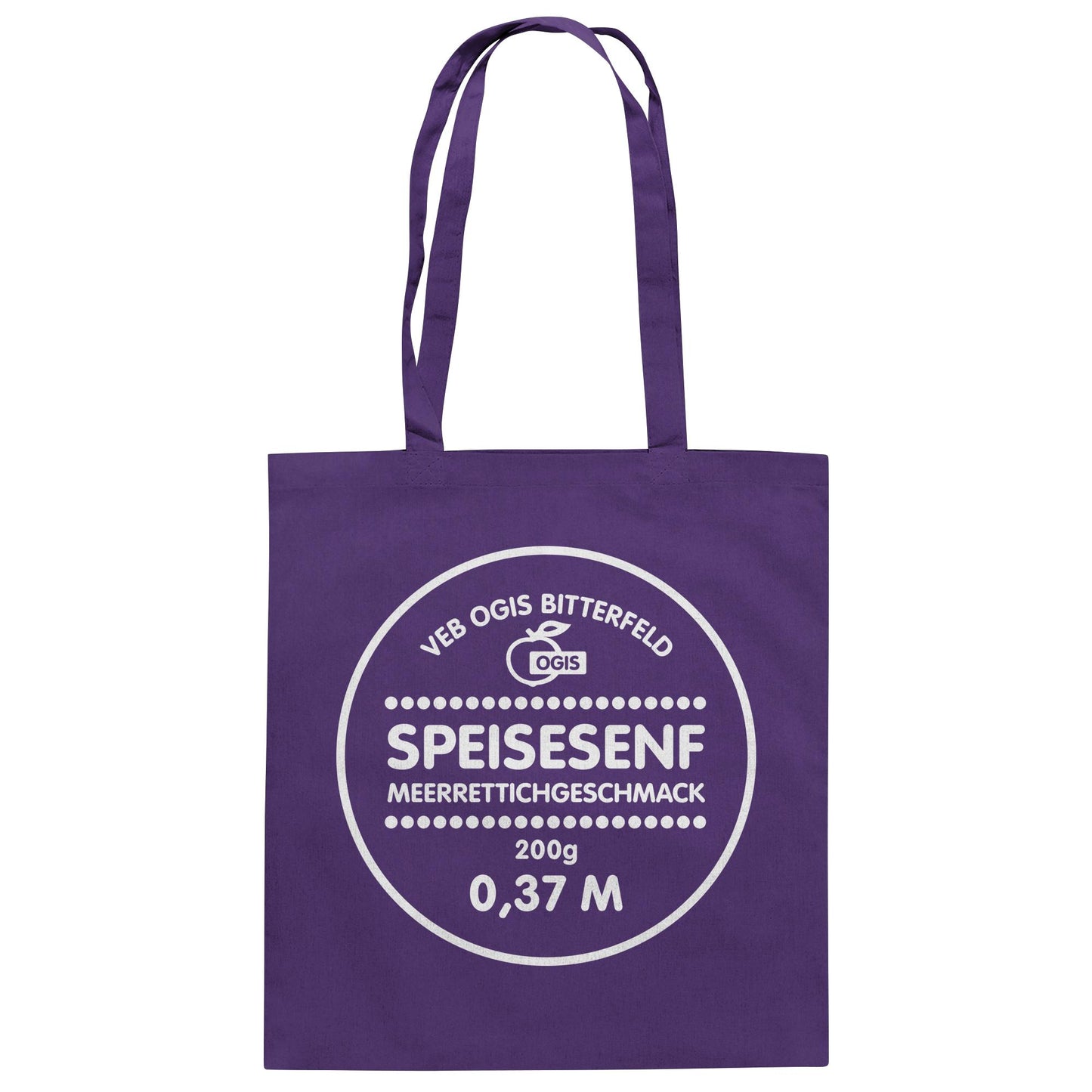 DDR Ostalgie Baumwolltasche • VEB OGIS BITTERFELD - SPEISESENF