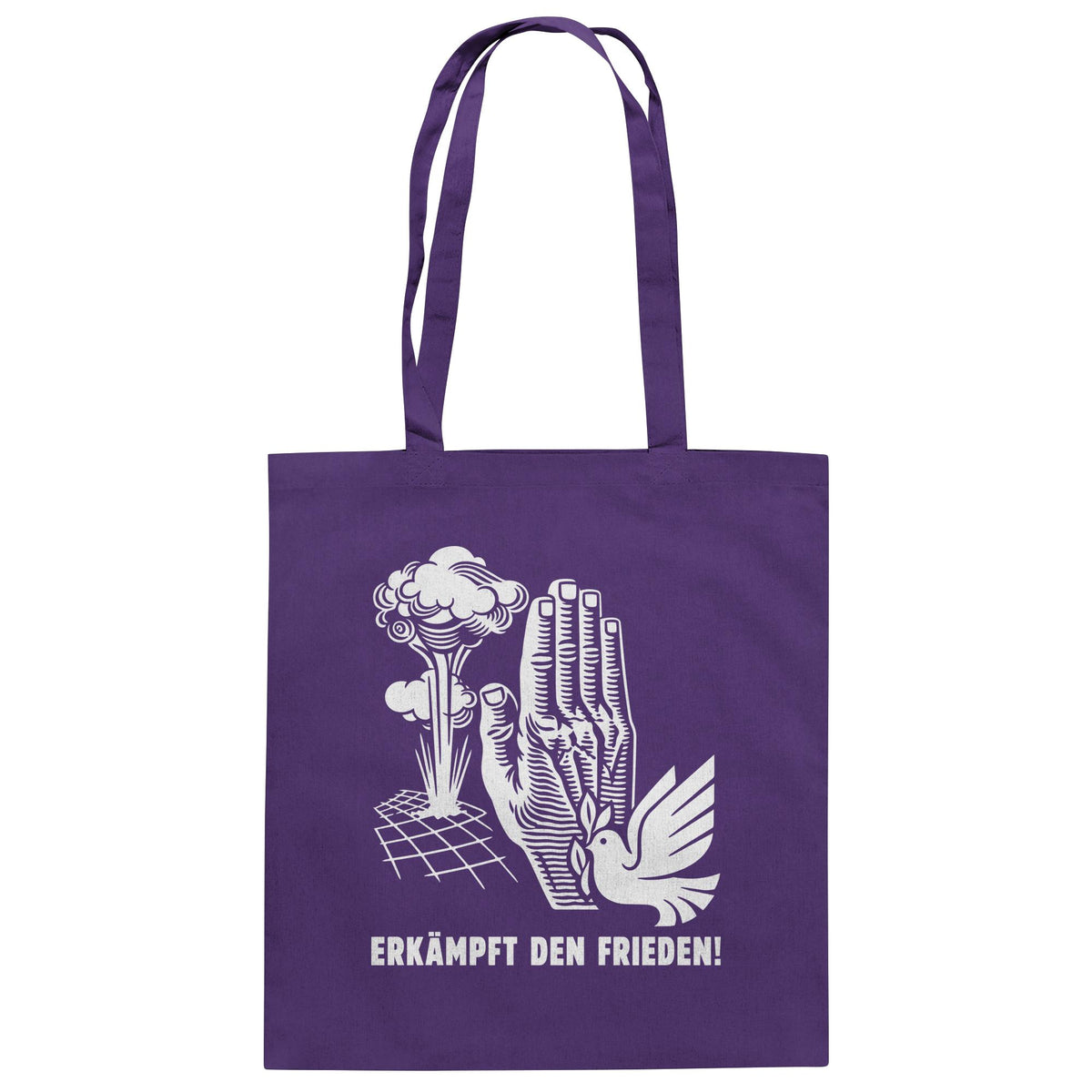 DDR Ostalgie Baumwolltasche • ERKÄMPFT DEN FRIEDEN! (ORIGINAL-PLAKAT)