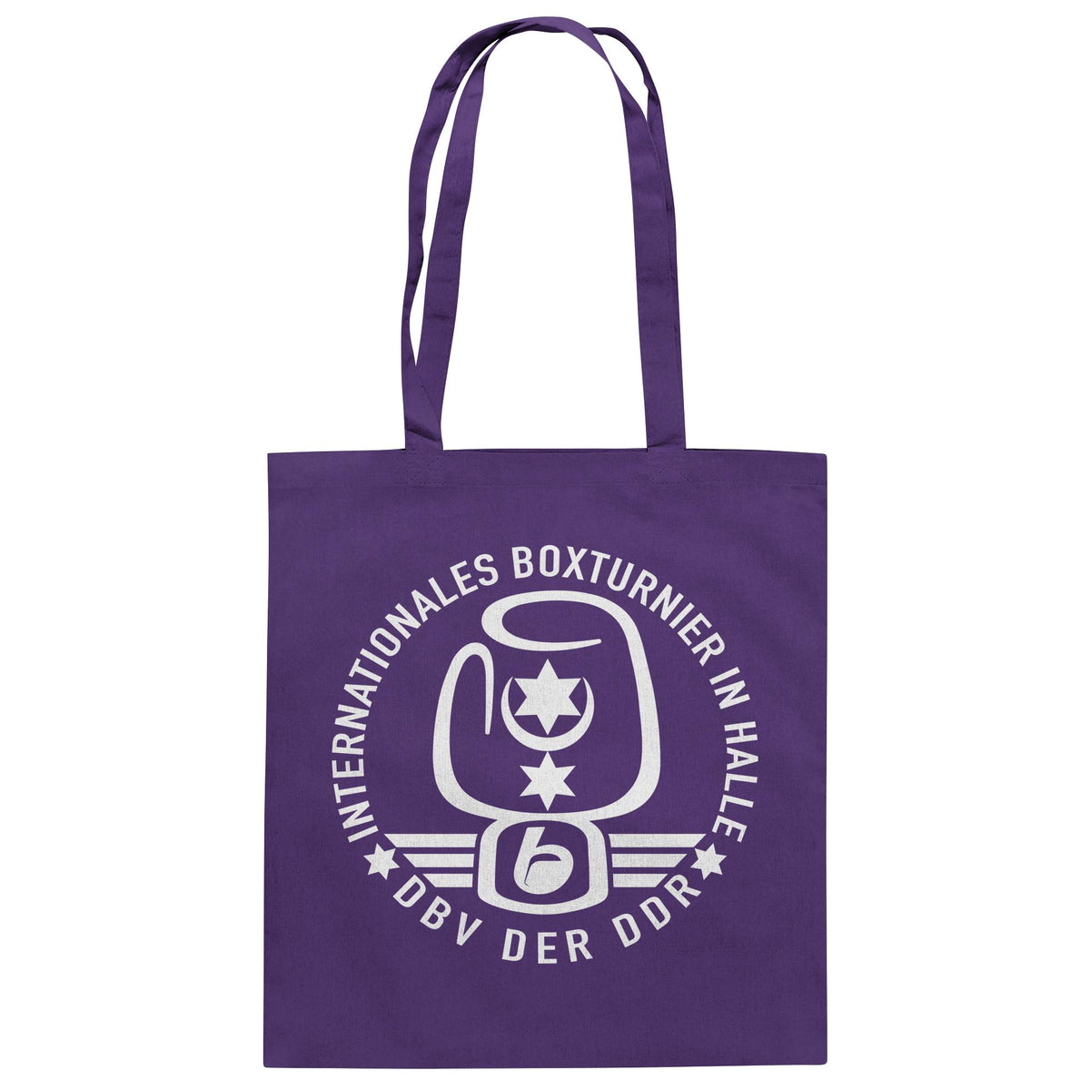 DDR Ostalgie Baumwolltasche • INTERNATIONALES BOXTURNIER HALLE - DBV DER DDR