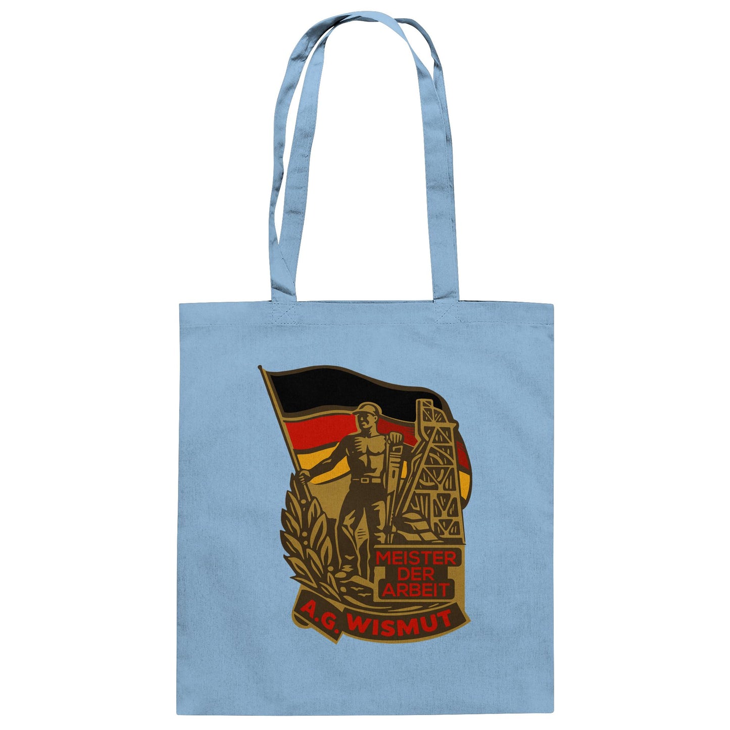 DDR Ostalgie Baumwolltasche • WISMUT - MEISTER DER ARBEIT